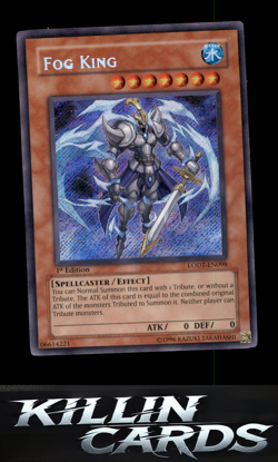 1st Edition Fog King LODT-EN098 YuGiOh Secret Rare Light of Destruction Card NM - Image 1