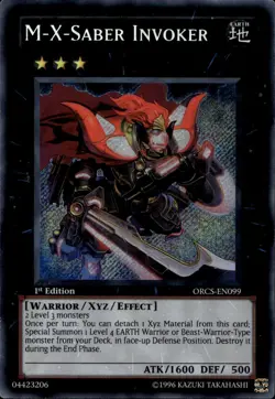 M-X-Saber Invoker EU 1st Ed Secret Rare ORCS-EN099 Yu-Gi-Oh! - Image 1