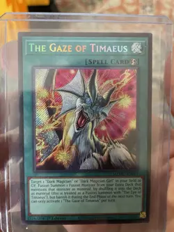 YuGiOh The Gaze of Timaeus 1st Edition secret Rare MZMU-EN013 - Image 1