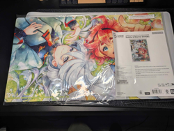 Gundam Card Game Suletta & Miorine EVX02 Playmat and Card Set Bandai Card Fest - Image 1