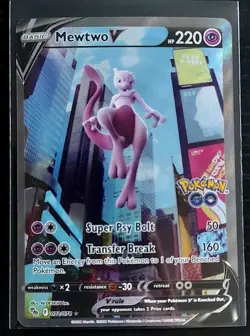 Pokemon TCG Mewtwo v Alt Art Full Art Holo Ultra Rare Card 072/078 - Image 1