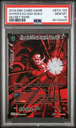 2018 DBS Card Game - Hyper Evo SS4 Son Goku SCR PSA 10 #BT3-123 - Image 1