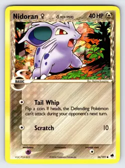 Nidoran Delta Species 56/101 2006 EX Dragon Frontiers Pokemon Card Common Nm/Vlp - Image 1