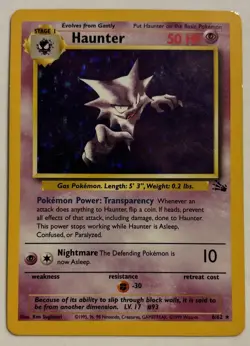 Haunter 6/62 Holo Rare Fossil Pokemon Card LP Light Play Not Mint - Image 1