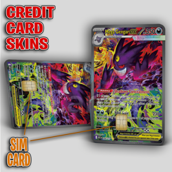 Mega Gengar ex, Ascended Heroes SIR Rare 284 | Credit Card Sticker/Skin | 2 Pack - Image 1