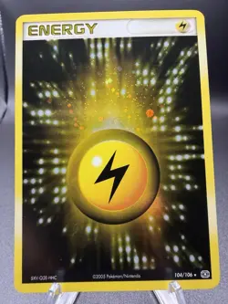 Pokemon EX Emerald Lightning Energy Holo Foil Card 104/106 LP Condition - Image 1