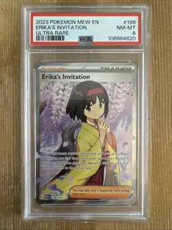 Erika's Invitation Scarlet & Violet 151 196/165 - Pokemon Card PSA 8 - Image 1