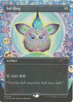 MTG Sol Ring (2330) *Confetti Foil* Borderless Secret Lair: Furby MT/NM Free Shp - Image 1