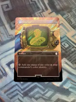 MTG Borderless Surge Foil Arcane Signet NM Unplayed Universes Beyond: Fallout - Image 2