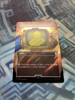 MTG Borderless Surge Foil Arcane Signet NM Unplayed Universes Beyond: Fallout - Image 3