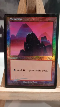MTG Mountain FOIL Arena Promo, Urza's Saga, Magic the Gathering 1998 - Image 1