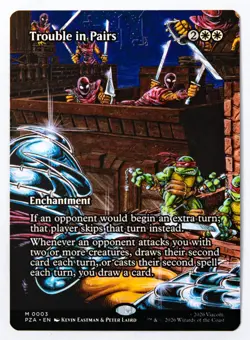 Teenage Mutant Ninja Turtles Trouble in Pairs Borderless 3 MTG TMNT - Image 1