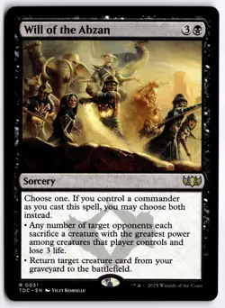 Will of the Abzan NM TDC Commander: Tarkir: Dragonstorm MTG - Image 1