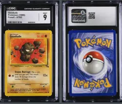 CGC 9 MINT GEODUDE 47/62 1999 FOSSIL UNLIMITED Pokemon TCG - Image 1