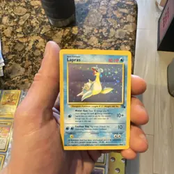 Pokemon Lapras Fossil Holo Rare 10/62 80 HP Water 1999 Card TCG - Image 1