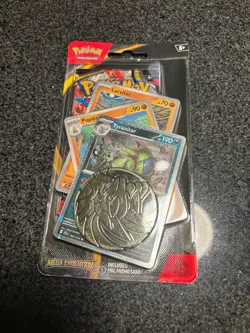 Pokemon Mega Evolution Premium Checklane Booster Blister Pack (Tyranitar) Sealed - Image 1
