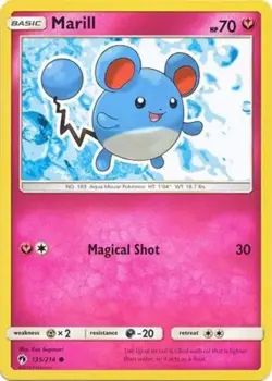 4x NM-Mint Marill - 135/214 - Common Pokemon Lost Thunder - Image 1