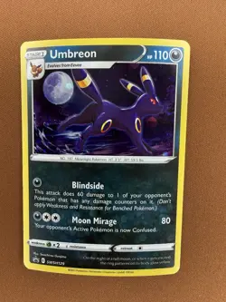 Pokemon Umbreon SWSH Sword & Shield Promo Moon 129 2021 - Image 1
