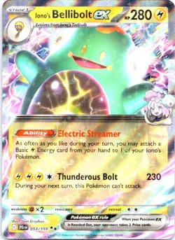 Pokemon TCG Iono's Bellibolt EX 53/159 Double Rare Journey Together NM - Image 1