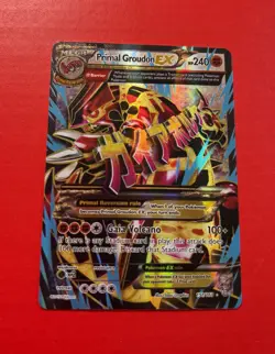 Pokemon TCG Primal Groudon EX 151/160 Primal Clash Ultra Rare Full Art Holo - Image 1