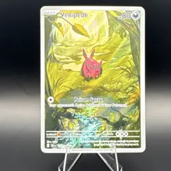 Pokemon Venipede 132/086 Sv: Black Bolt Illustration Rare Full Art Holo NM - Image 1