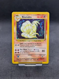 Pokemon Ninetales Unlimited Holo Rare Base Set 12/102 WOTC Played - Image 1