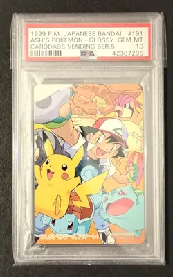 PSA 10 Pokemon VENDING SERIES 5 Japanese BANDAI CARDDASS #191-194 Sequential - Image 3