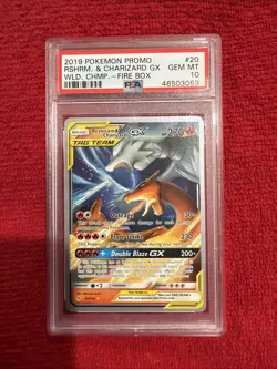 2019 Pokemon Promo Rshrm. Charizard Gx Wld. Chmp. Fire Box #20 PSA 10 - Image 1