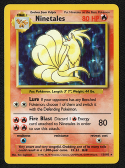 Ninetales Original Base Set Unlimited 1999 Holographic 12/102 Pokemon TCG - Image 1