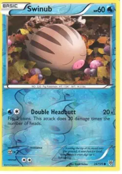 Swinub 26/135 B&W Plasma Storm REVERSE HOLO MINT! Pokemon - Image 1