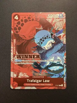 One Piece CCG Law P-017 WINNER Promo English NM Foil - Image 1