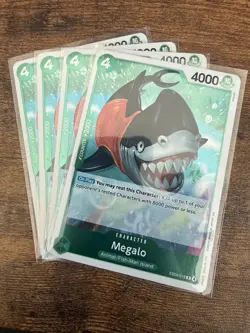 One Piece TCG | Megalo EB04-018 R Foil Playset (x4) - The Azure Sea's Seven NM - Image 1