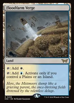 MTG magic cards 1x Floodfarm Verge - Foil - Promo Pack Duskmourn House of Horror - Image 1