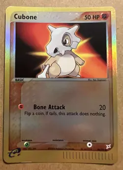 POKEMON EX TEAM MAGMA VS TEAM AQUA CUBONE REVERSE HOLO CARD 40/95 LP - Image 1