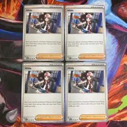 4x Hilda 084/086 White Flare English Pokemon Card Non Foil x4 - Image 1