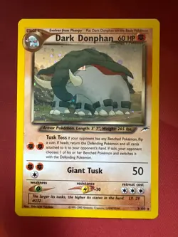 DARK DONPHAN 3/105 Neo Destiny HOLO rare Pokemon TCG card NM / NEAR MINT - Image 1