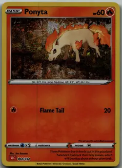 Ponyta foil Classic Collection Trading Card Game Classic 004/034 NM - Image 1