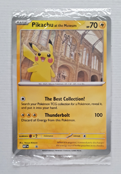 Pokemon TCG - Pikachu at the Museum (Oversize/Jumbo) Black Star Promo Card - Image 1