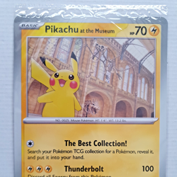 Pokemon TCG - Pikachu at the Museum (Oversize/Jumbo) Black Star Promo Card - Image 2