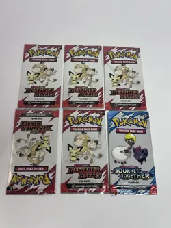 Pokemon Lot Of Fun Pack (3 Cards)— Destined Rivals & Journey together Set Of 6 - Image 1