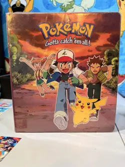Pokemon Vintage 1999 Card Binder with Ash, Pikachu, Brock & Misty VG CONDITION!! - Image 1