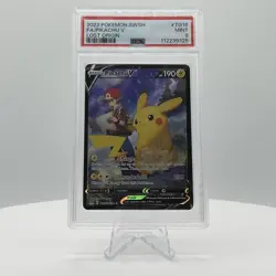 PSA 9 Pikachu V Lost Origin TG16/TG30 Holo Pokemon Card FA 2022 - Image 1