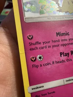 Mimikyu Promo SM163 Team Up Blister Pokemon Card Sun & Moon Holo, Mint Condition - Image 2