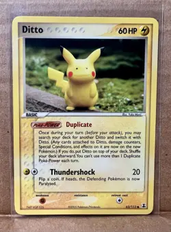 Pokemon Card - Ditto Pikachu Delta Species 63/113 Non Holo SUPER CLEAN NM - Image 1