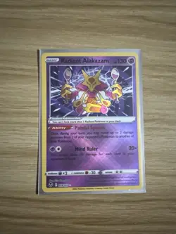 Radiant Alakazam 059/195 Silver Tempest Holo Rare Pokemon TCG Card NM - Image 1