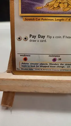 Meowth 56 / 64 Common Gold Border Promo Pokemon Card M/P FRUIT ROLL UP - Image 5