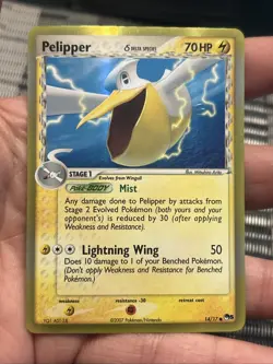 Pokemon TCG Pelipper Promo Card 14/17 Pop Series 5 Delta Species- LP - Image 1