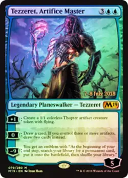 MTG Tezzeret, Artifice Master - Foil - Prerelease Promo, Prerelease & Release Pr - Image 1