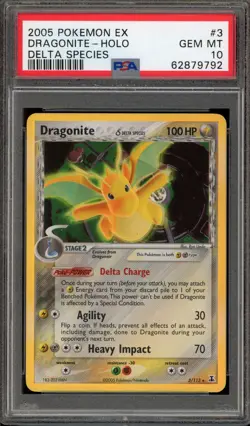 Pokemon Dragonite EX Delta Species Holo Rare #3 PSA 10 Gem Mint - Image 1