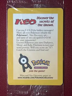 Entei Black Star Promo #34 Movie Promo Pokemon Card Sealed Reverse Holofoil - Image 1
